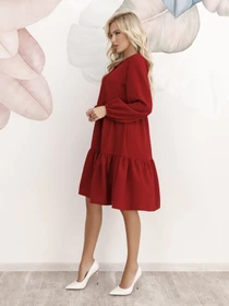 Сукні ISSA Plus модель 12252_burgundy Фото