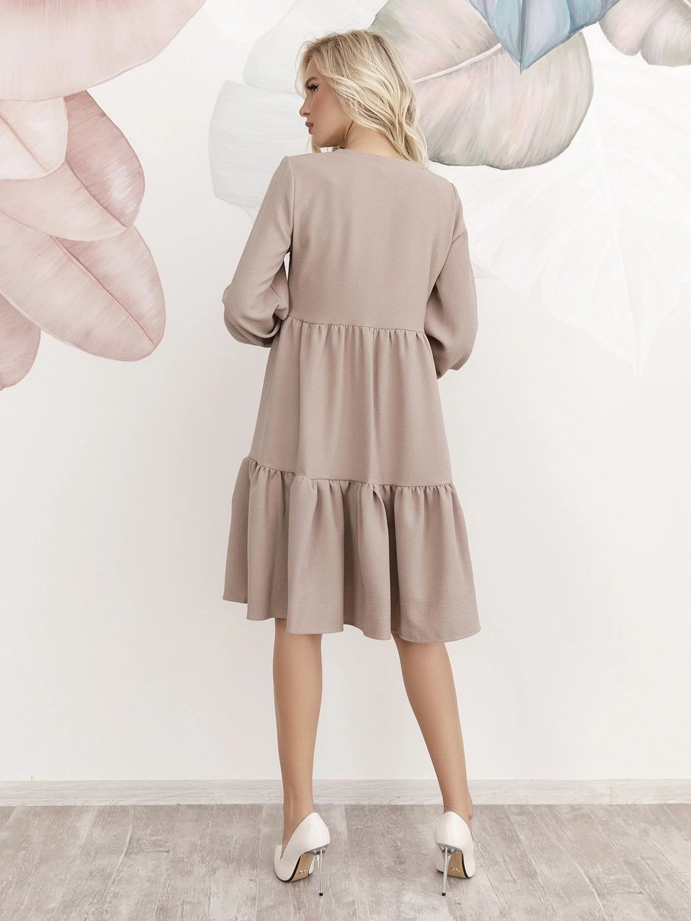 Платья ISSA Plus модель 12252_beige Платья ISSA Plus модель 12252_beige Фото