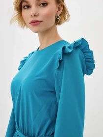 Платья ISSA Plus модель 12197_turquoise Фото