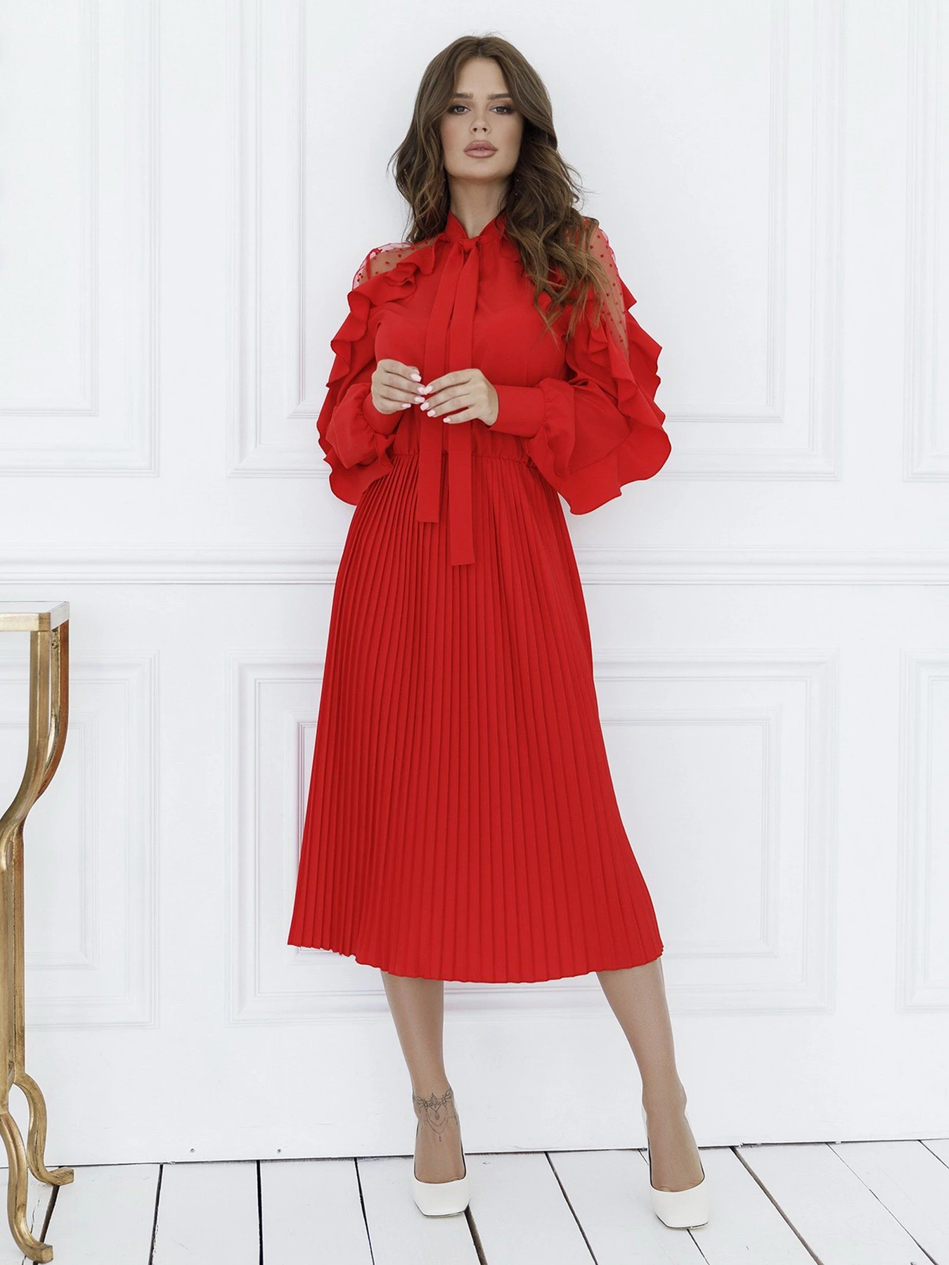 Сукні ISSA Plus модель 12132_red Сукні ISSA Plus модель 12132_red Фото