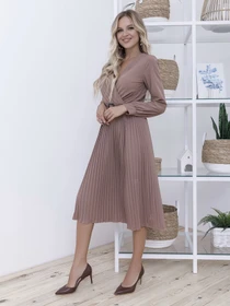 Платья ISSA Plus модель 12121_lightbrown Фото