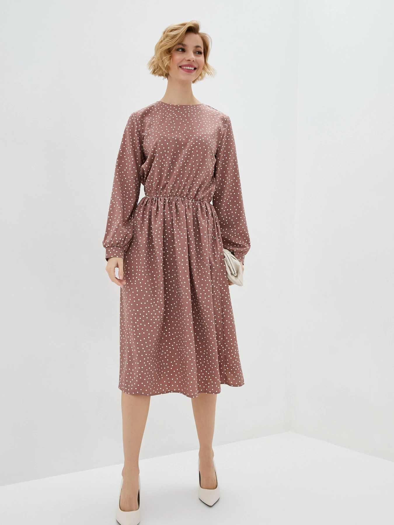 Платья ISSA Plus модель 12093_lightbrown Фото