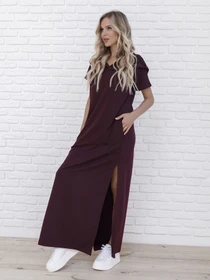 Сукні ISSA Plus модель 12091_burgundy Фото