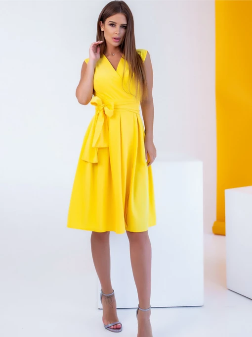 Платья ISSA Plus модель 12080_yellow Фото