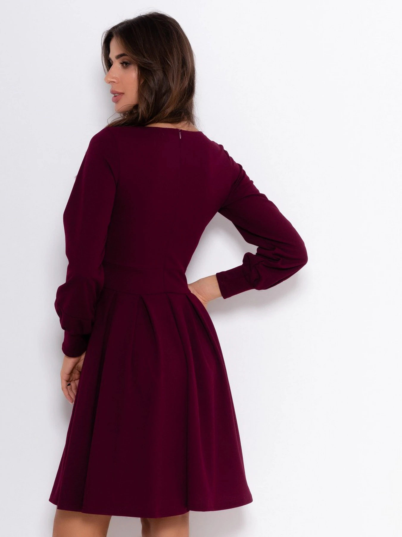 Платья ISSA Plus модель 11060_burgundy Фото