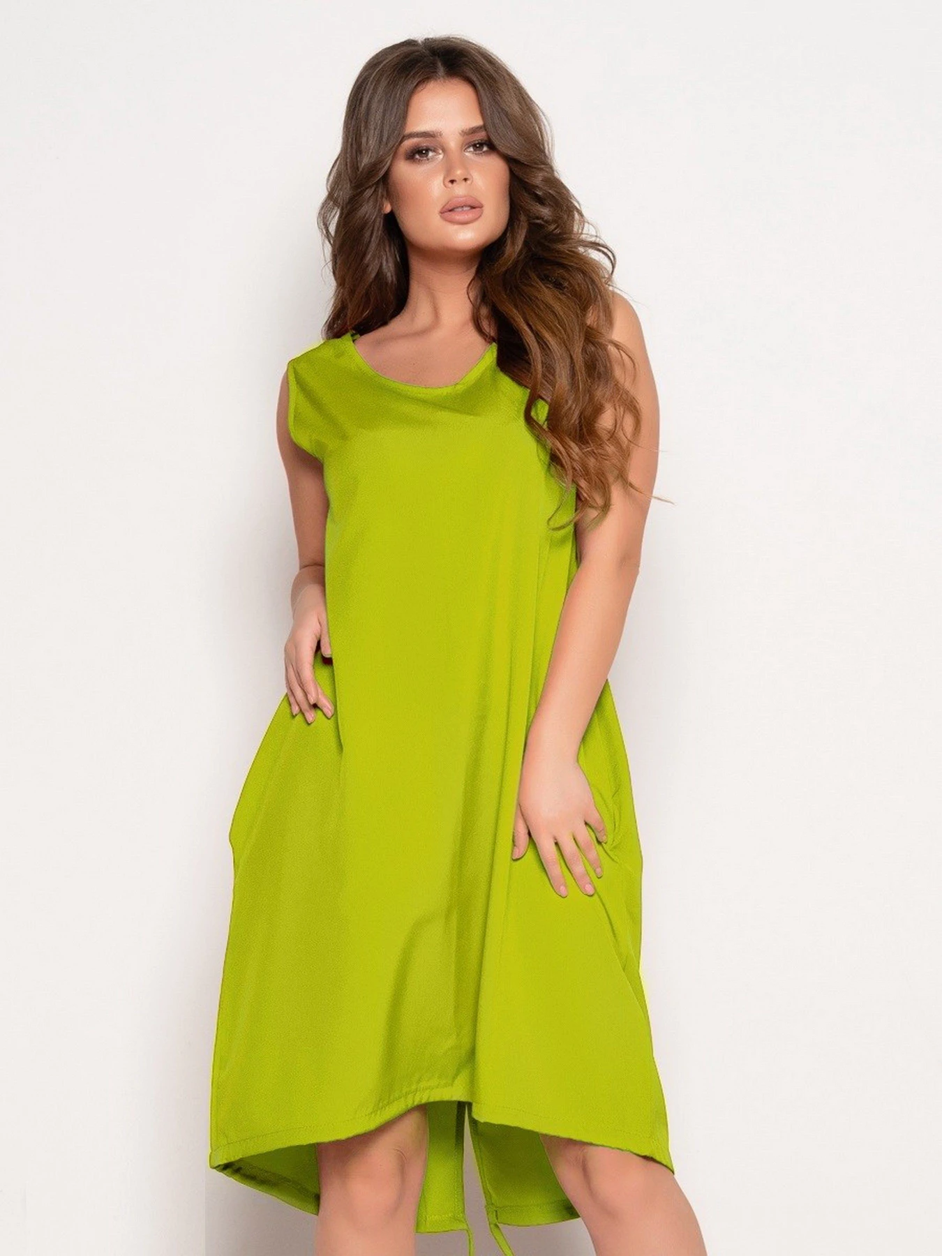 Платья ISSA Plus модель 10805_olive Фото