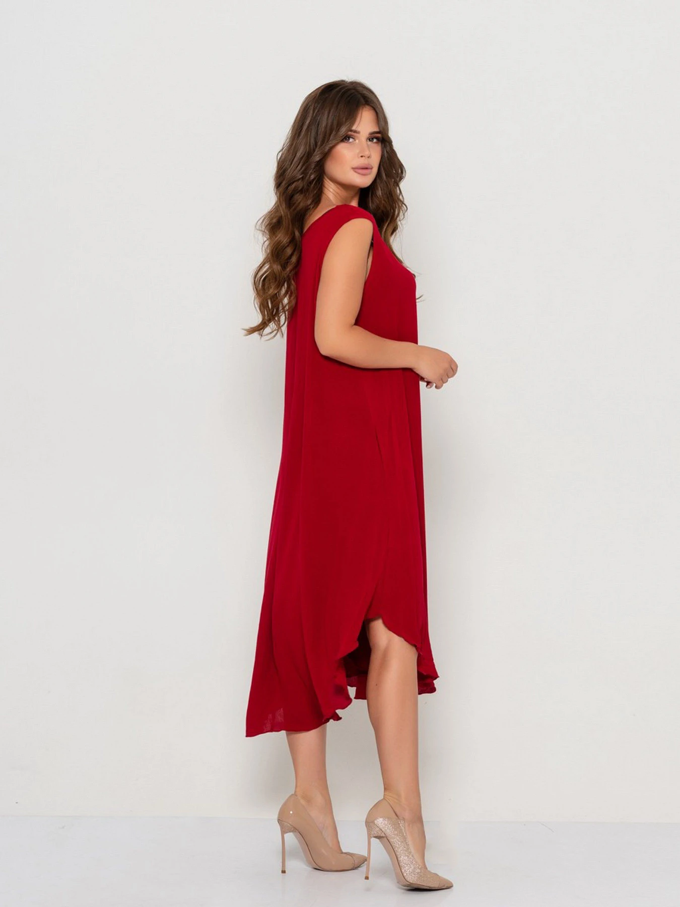 Платья ISSA Plus модель 10800_burgundy Фото