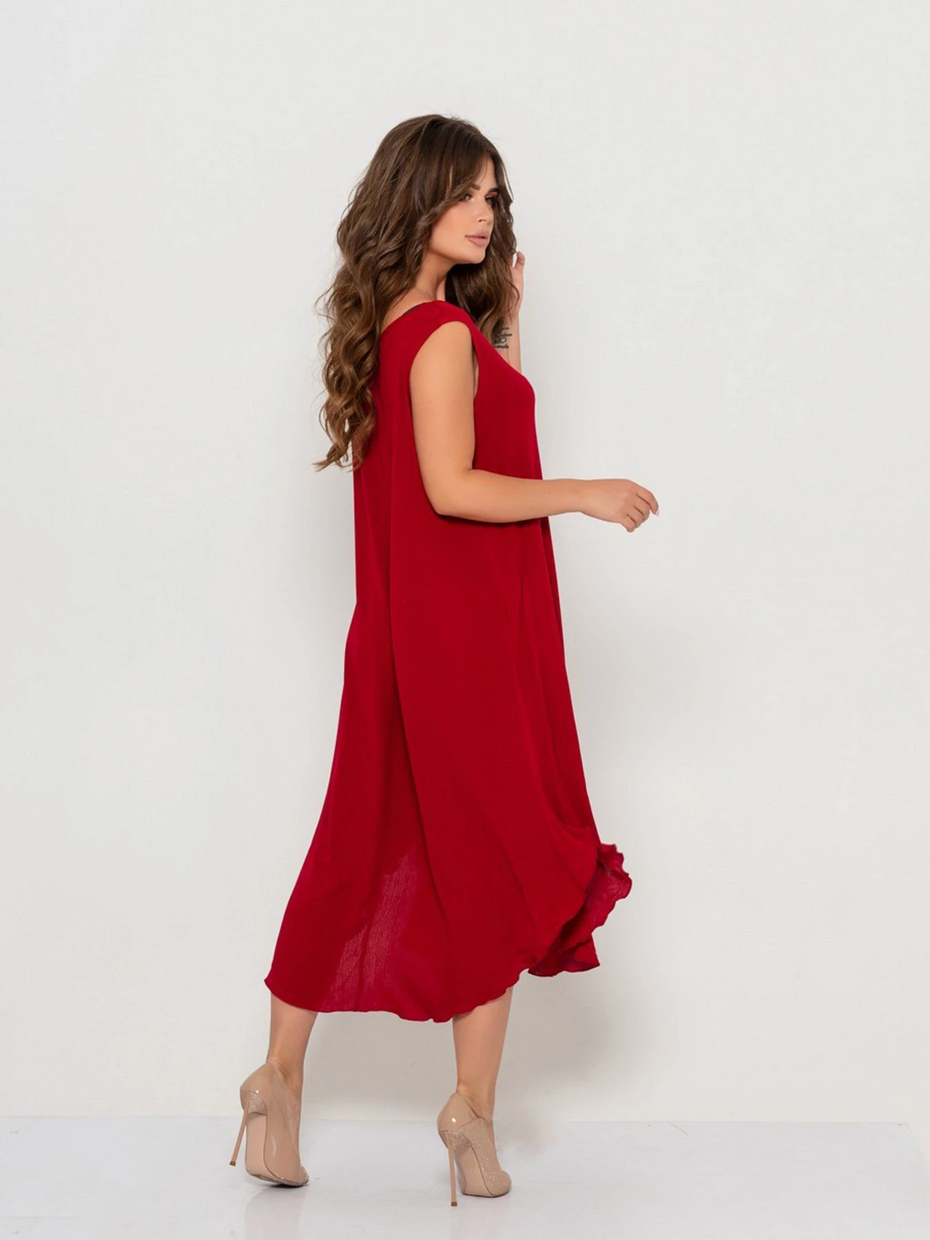 Платья ISSA Plus модель 10800_burgundy Фото