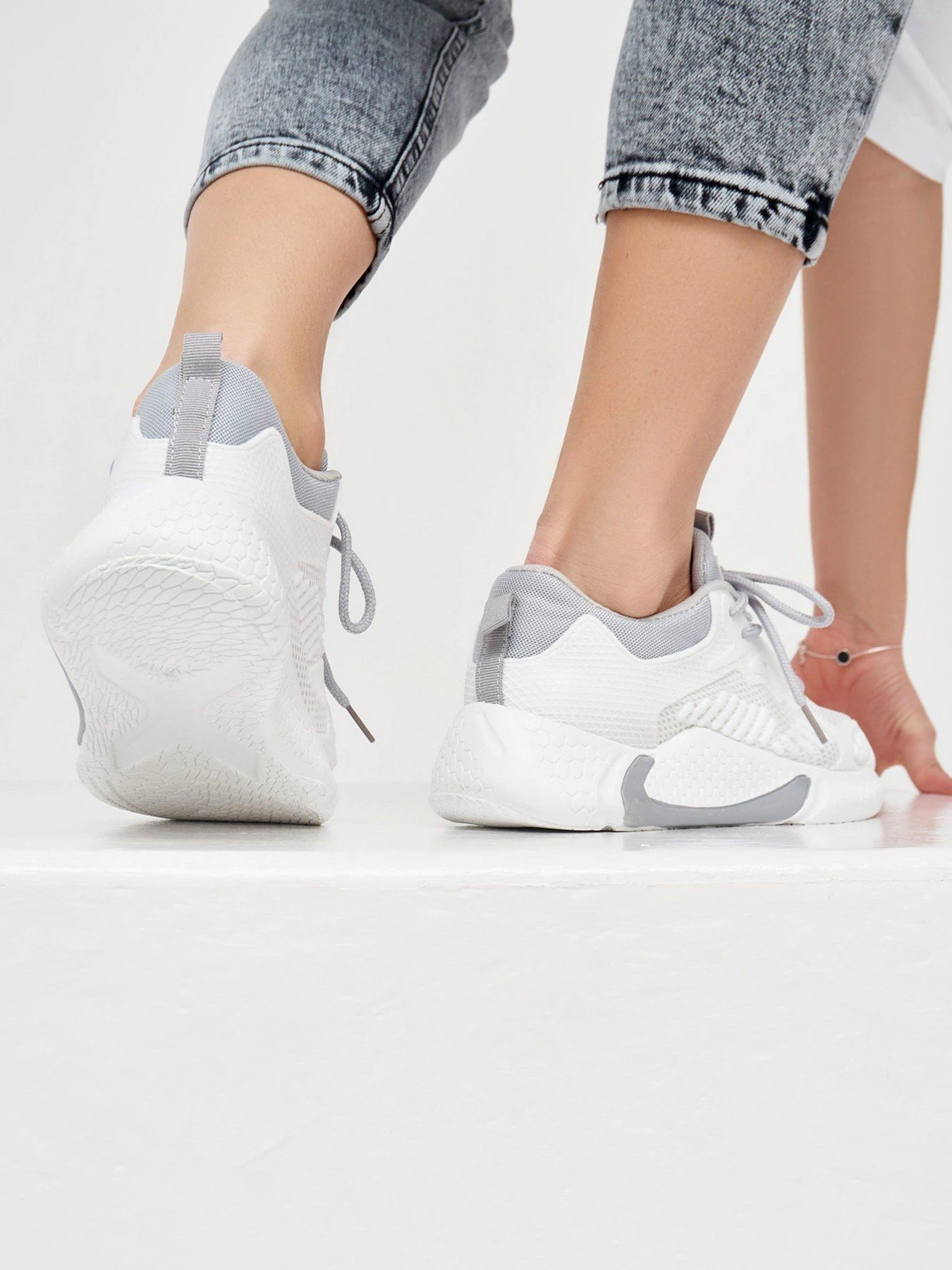 Кроссовки ISSA Plus модель OB2-19_whitegrey Фото