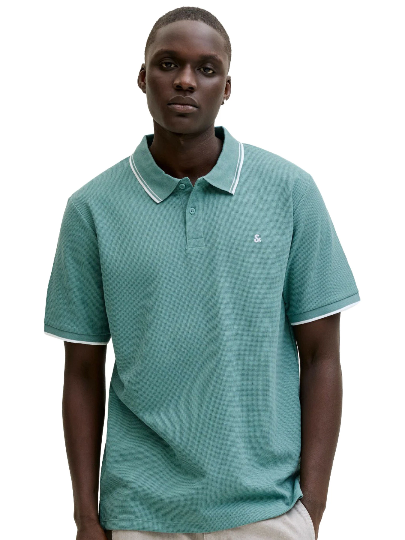 Футболки і поло JACK & JONES модель 12268130-Mineral Blue Фото