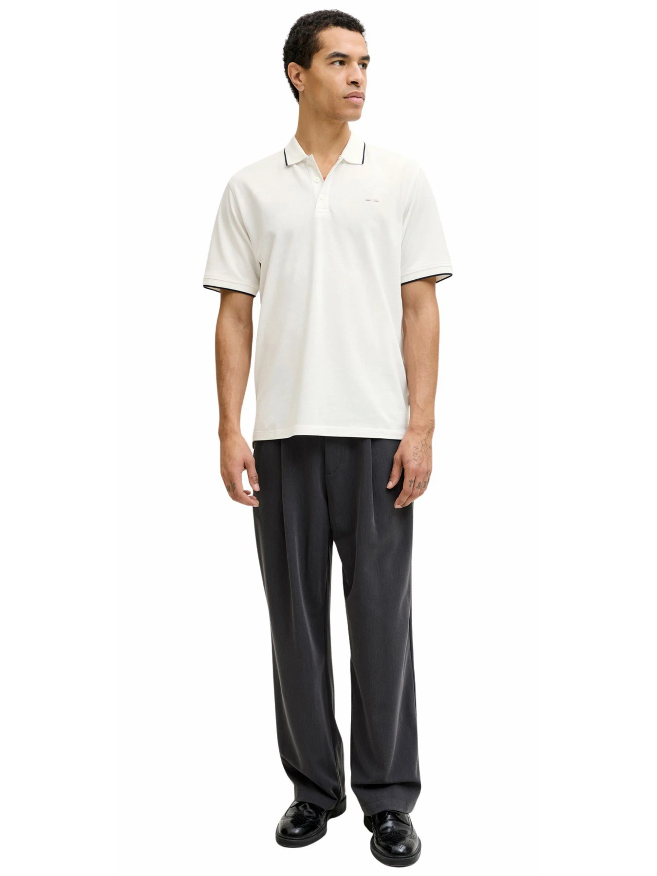 Футболки і поло JACK & JONES модель 12274681-Cloud Dancer Футболки і поло JACK & JONES модель 12274681-Cloud Dancer Фото