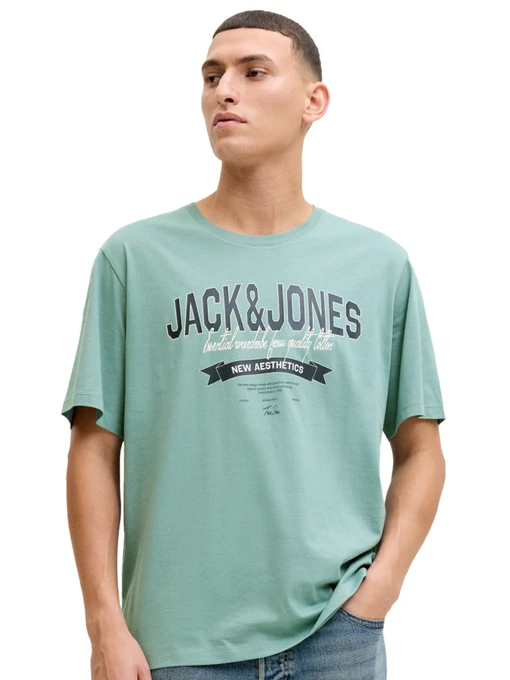 Футболки і поло JACK & JONES модель 12288016-Mineral Blue Фото