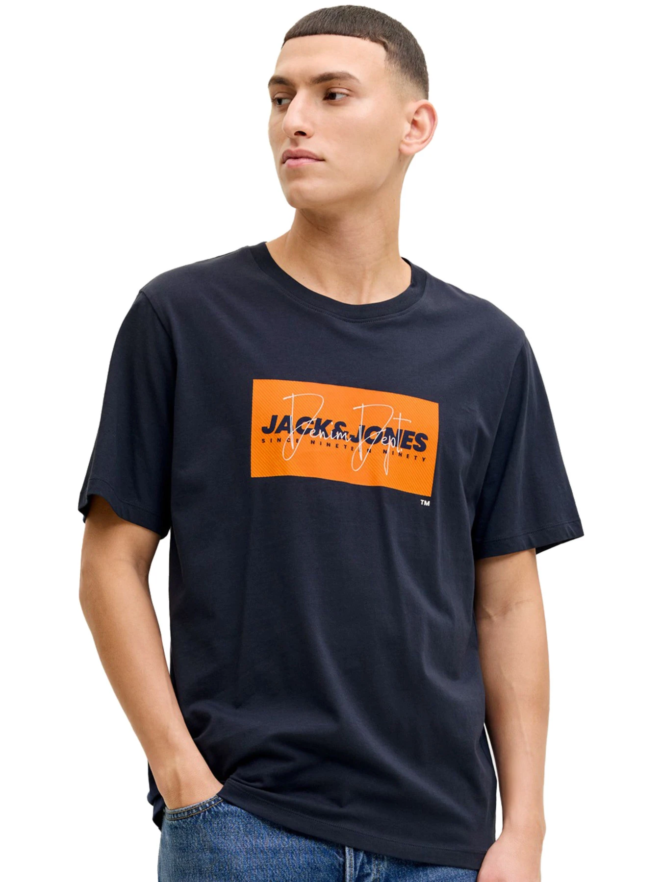 Футболки і поло JACK & JONES модель 12288492-Navy Blazer Футболки і поло JACK & JONES модель 12288492-Navy Blazer Фото