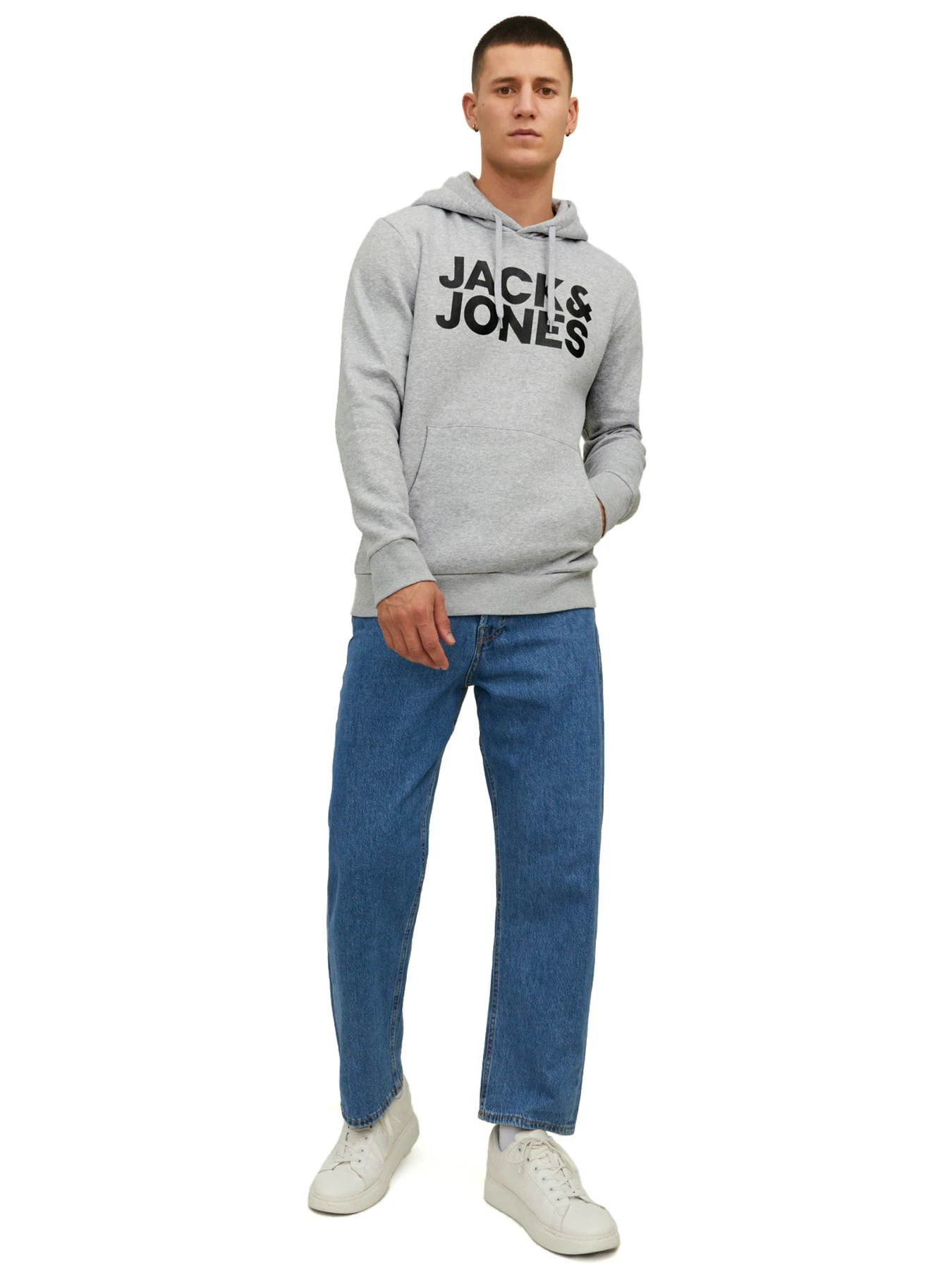 Худи и свитшоты JACK & JONES модель 12152840-Light Grey Melange Фото