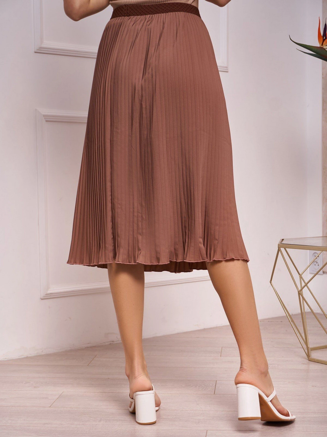 Юбки ISSA Plus модель 13263_brown Фото