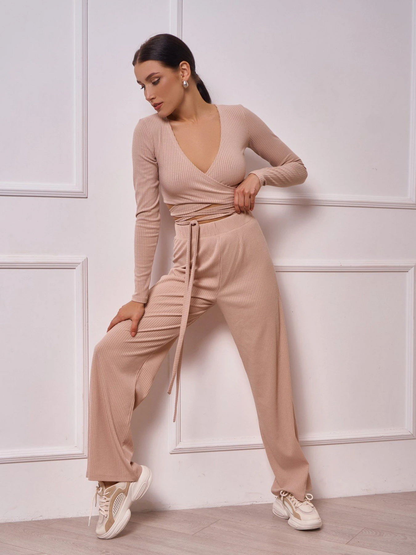 Костюмы ISSA Plus модель 13262_beige Фото