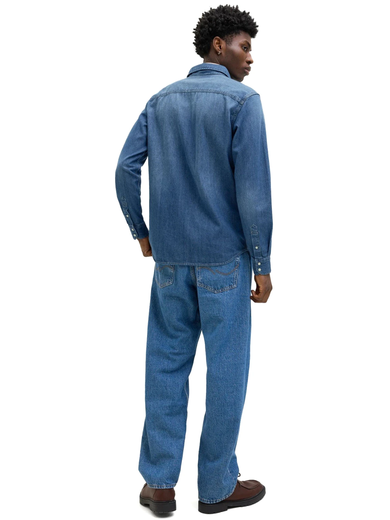 Рубашки JACK & JONES модель 12138115-Medium Blue Denim Фото