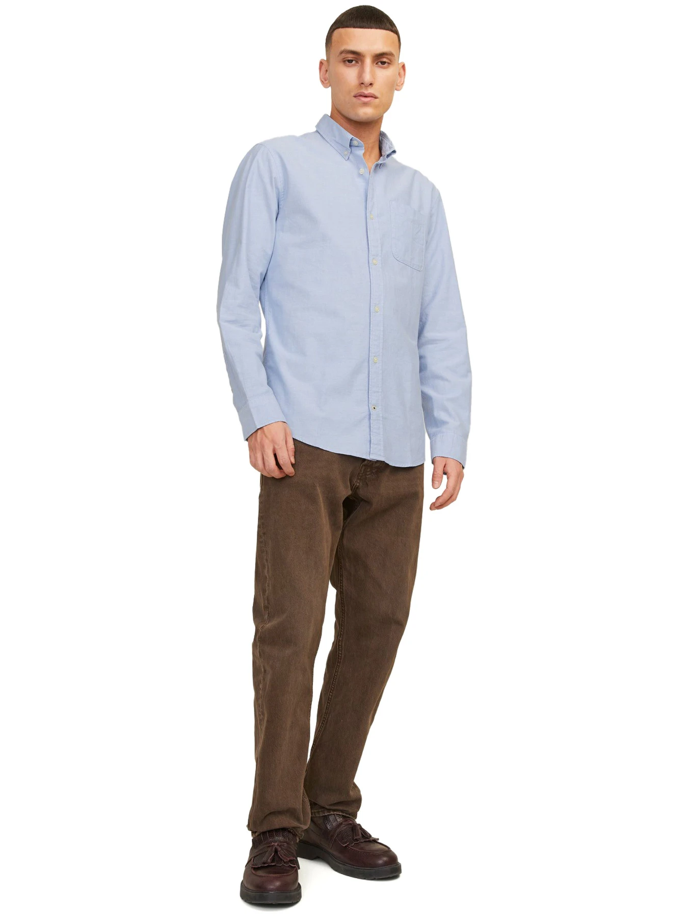 Рубашки JACK & JONES модель 12182486-Cashmere Blue Фото