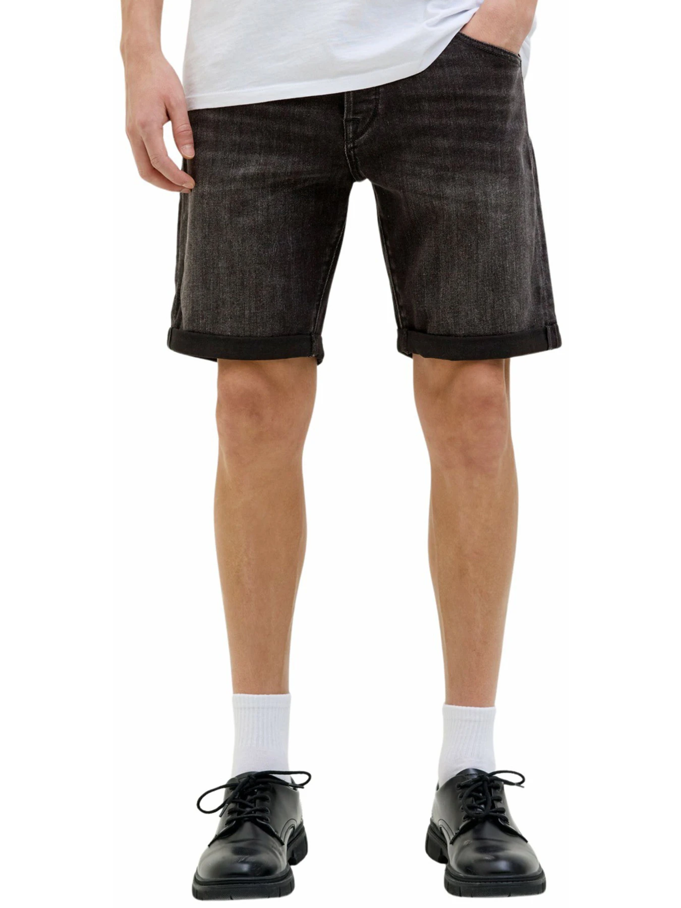 Шорти JACK & JONES модель 12269608-Black Denim Шорти JACK & JONES модель 12269608-Black Denim Фото