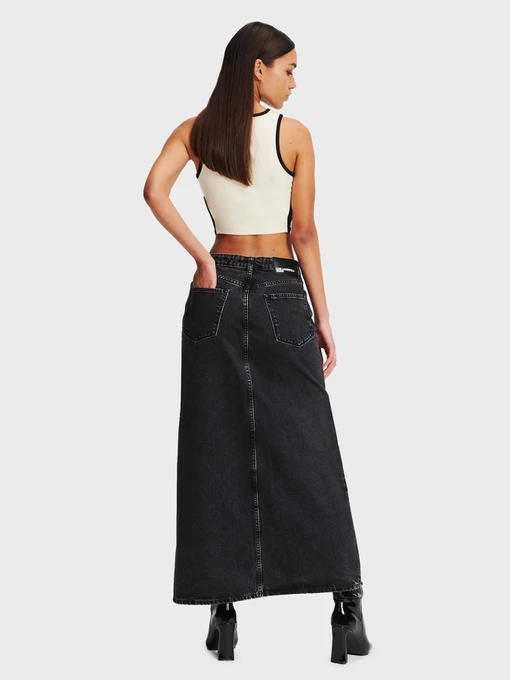Бавовняна Жіноча Джинсова спідниця Karl Lagerfeld Jeans фото 2