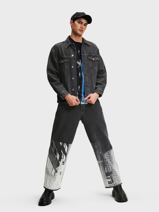 Бавовняна Чоловіча Джинсова куртка Karl Lagerfeld Jeans фото 2