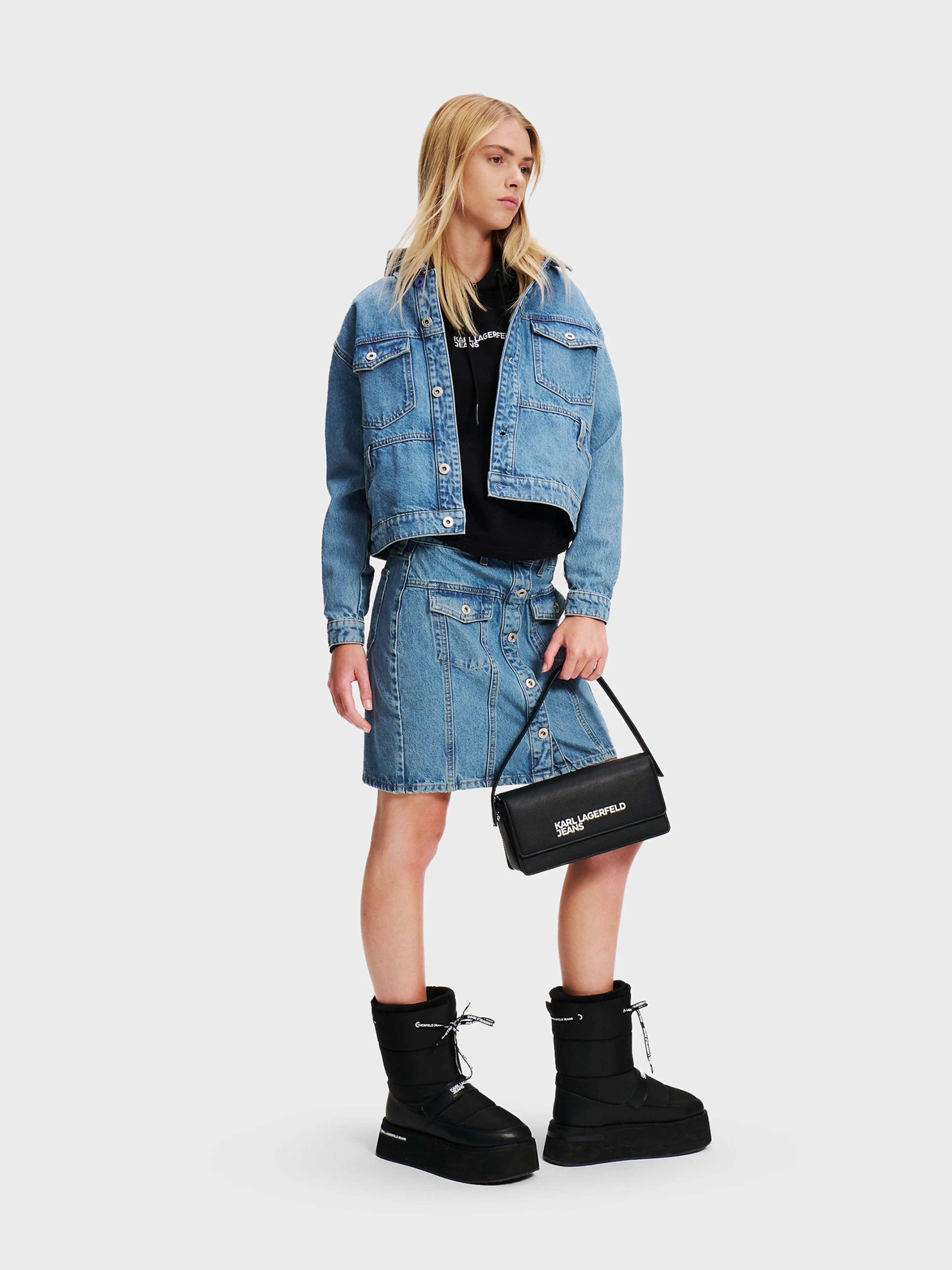 Бавовняна Жіноча Джинсова куртка Karl Lagerfeld Jeans фото 2