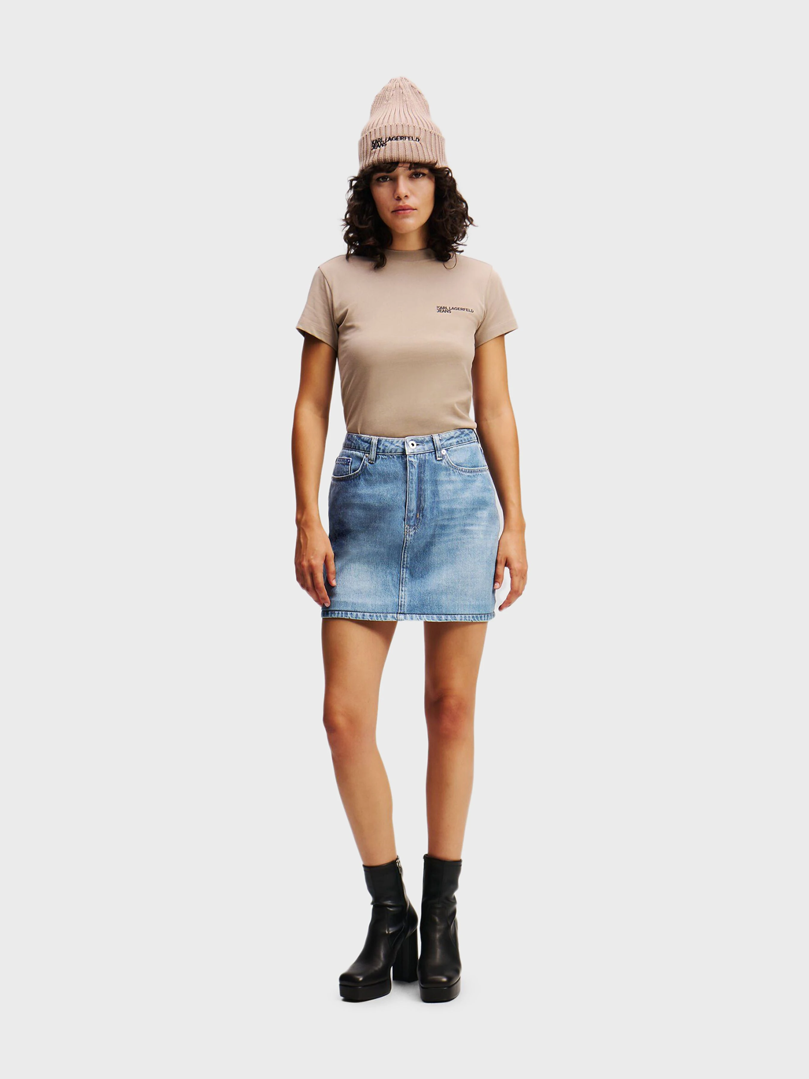 Бавовняна Жіноча Джинсова спідниця Karl Lagerfeld Jeans фото 3