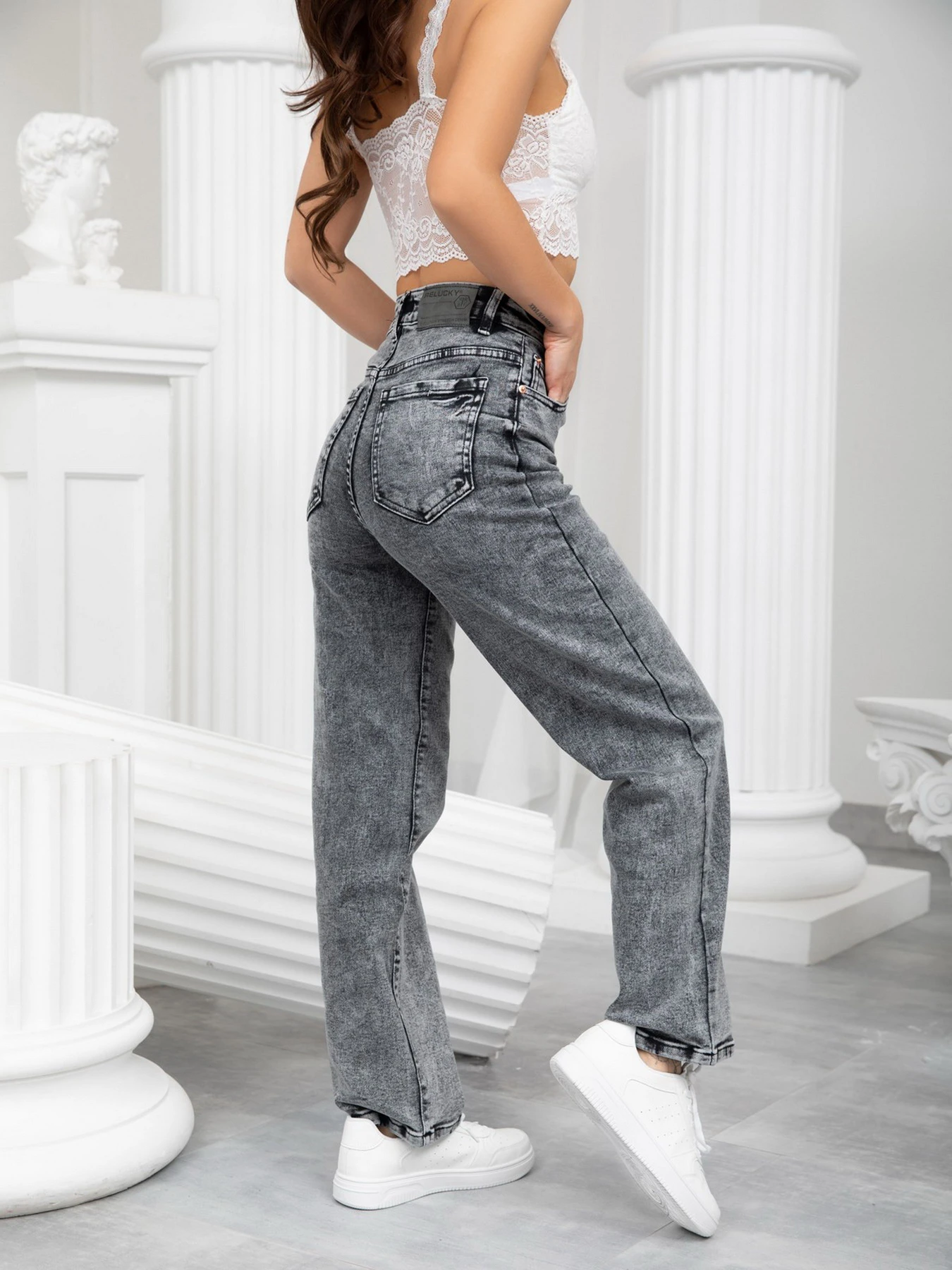 Джинсы ISSA Plus модель WN20-232_grey Фото