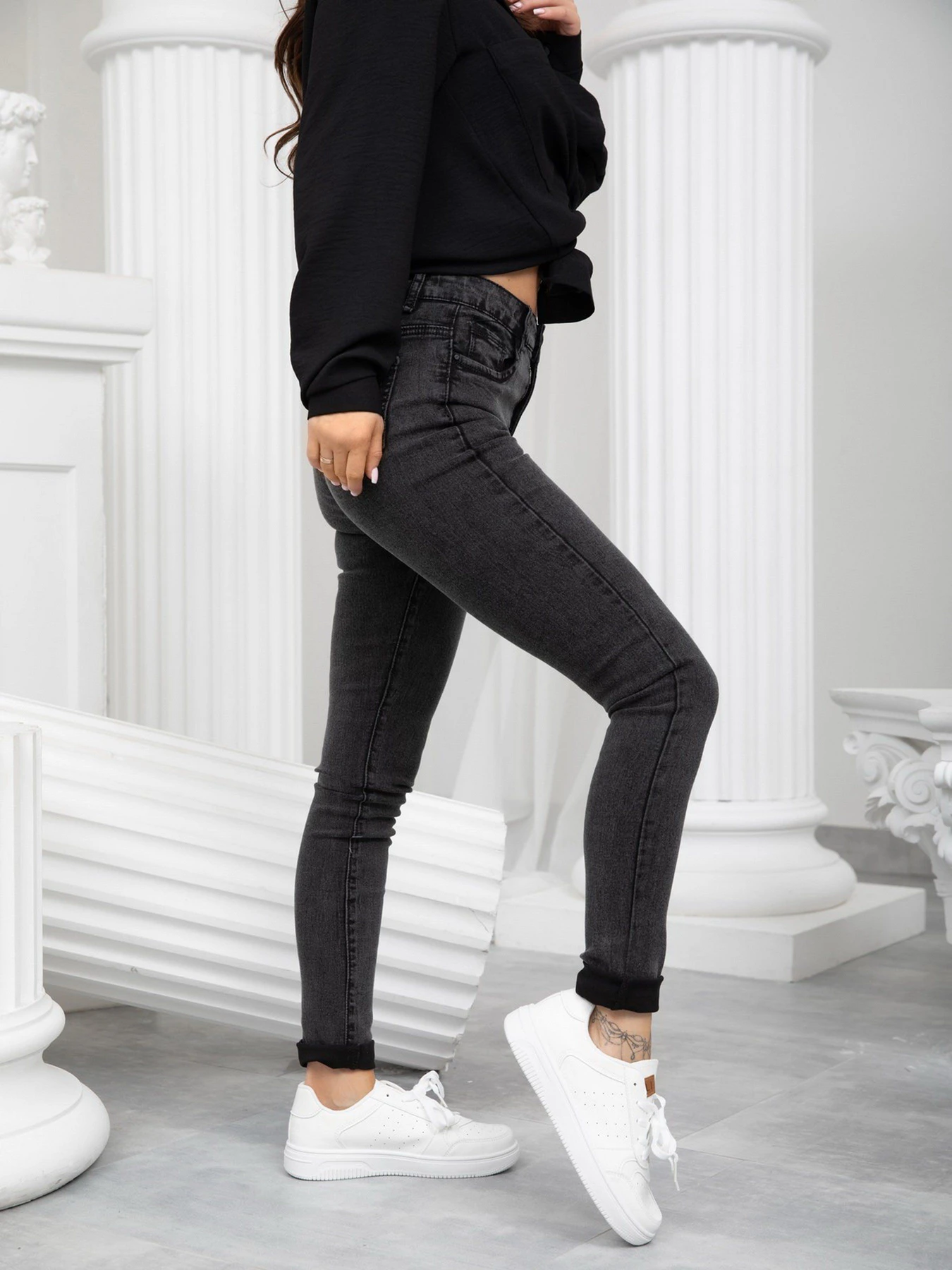 Джинсы ISSA Plus модель WN20-243_grey Джинсы ISSA Plus модель WN20-243_grey Фото
