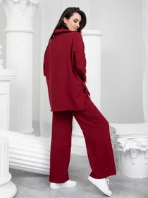 Костюмы ISSA Plus модель 13240_burgundy Фото