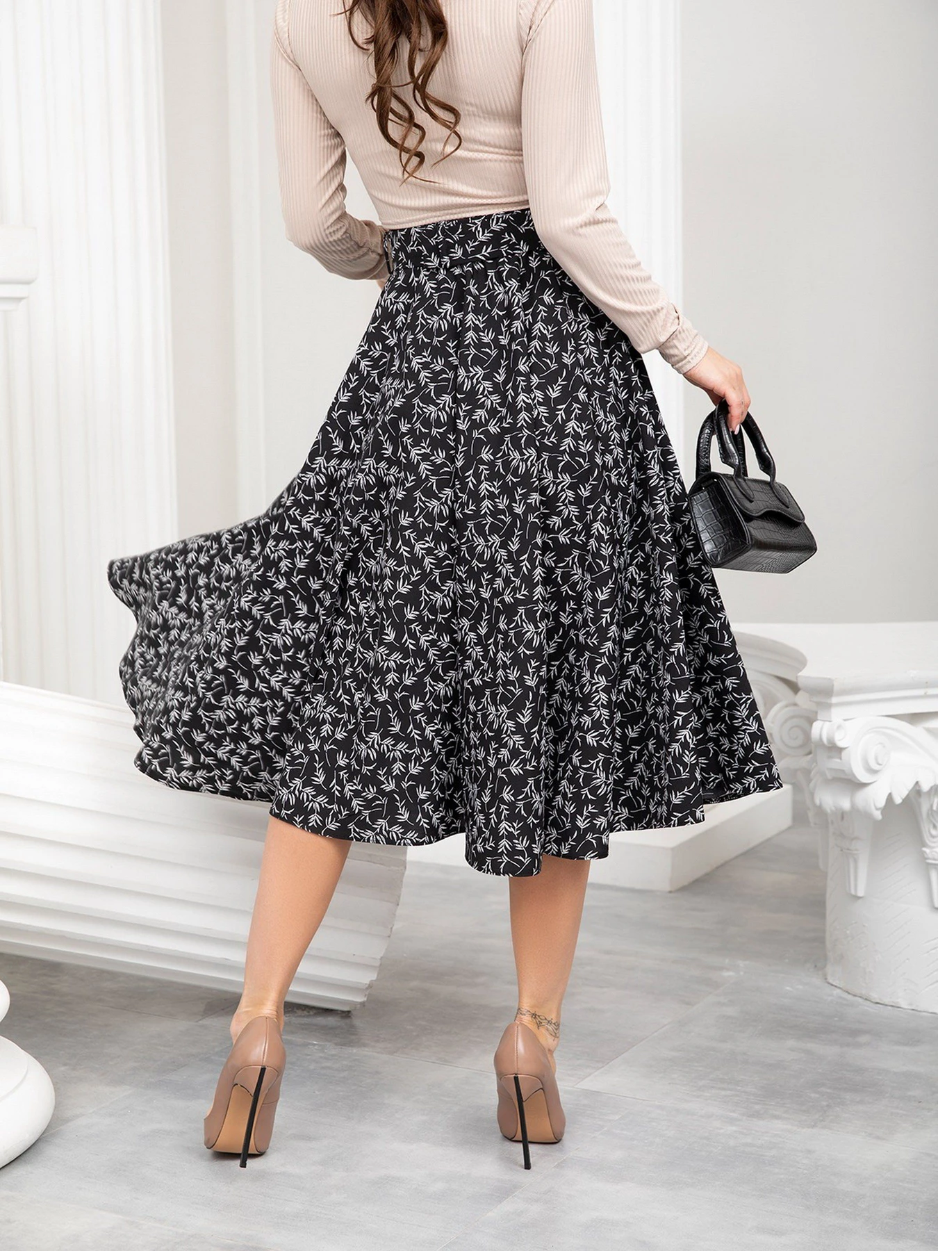 Юбки ISSA Plus модель 13214_black Фото