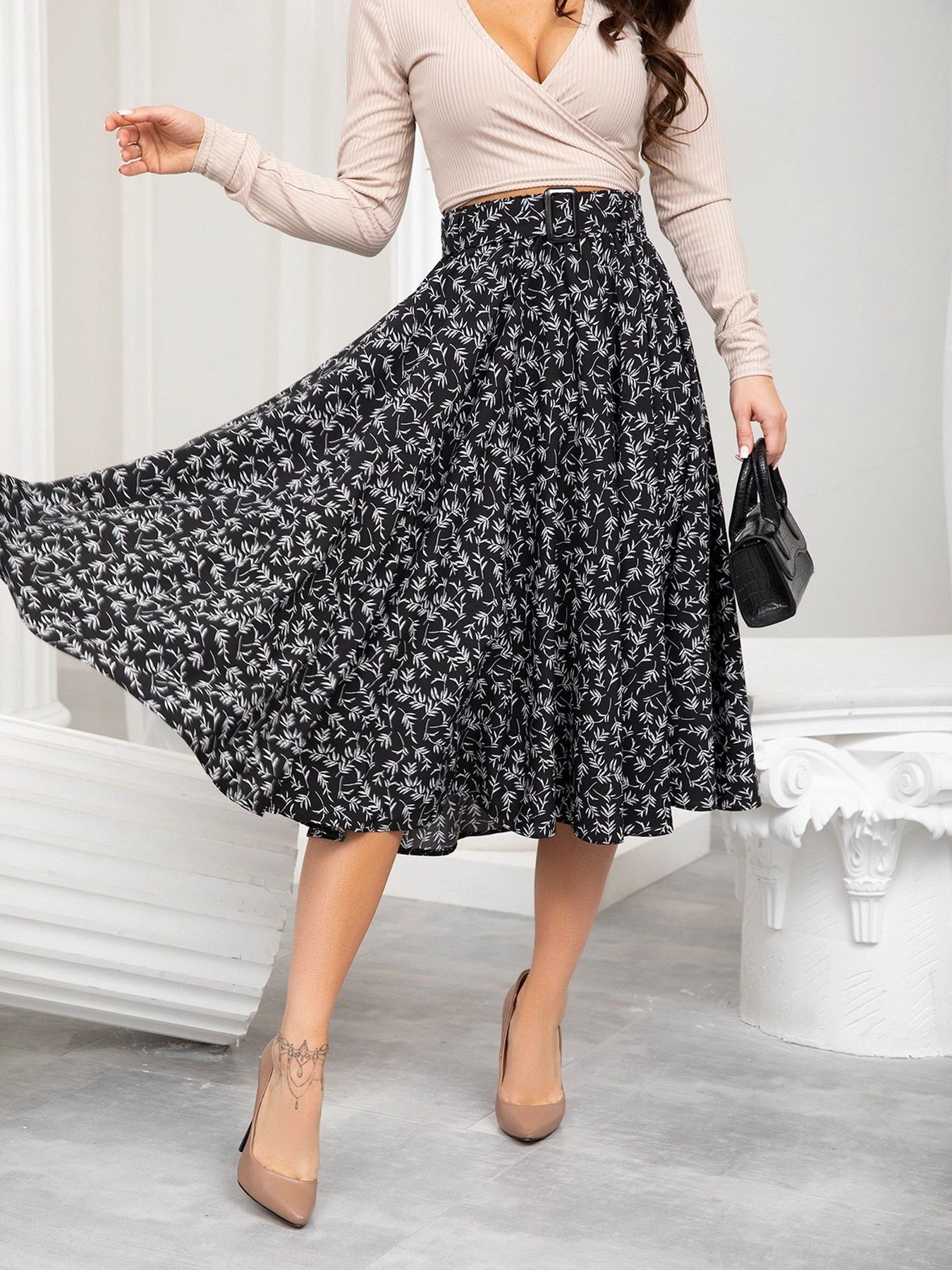Юбки ISSA Plus модель 13214_black Фото