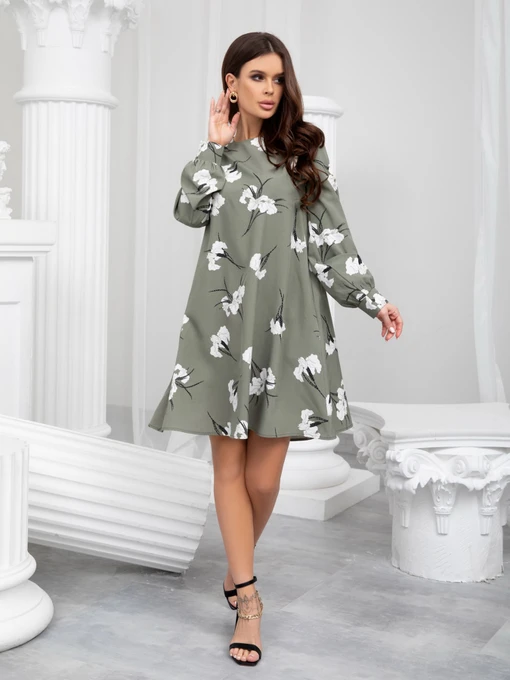 Платья ISSA Plus модель 13207_khaki Фото