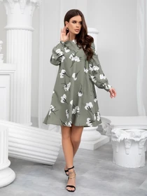 Платья ISSA Plus модель 13207_khaki Фото