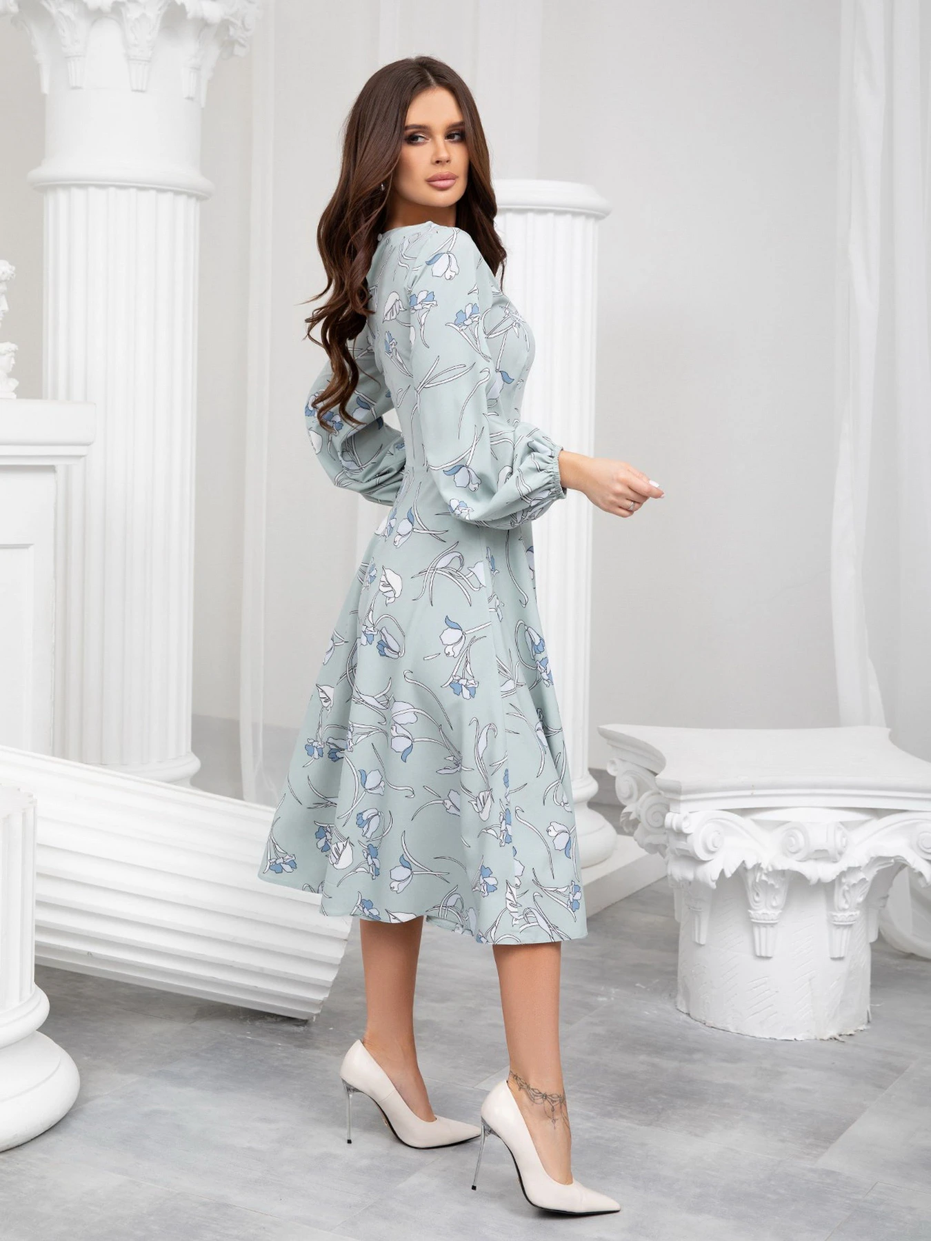 Платья ISSA Plus модель 13211_mint Платья ISSA Plus модель 13211_mint Фото