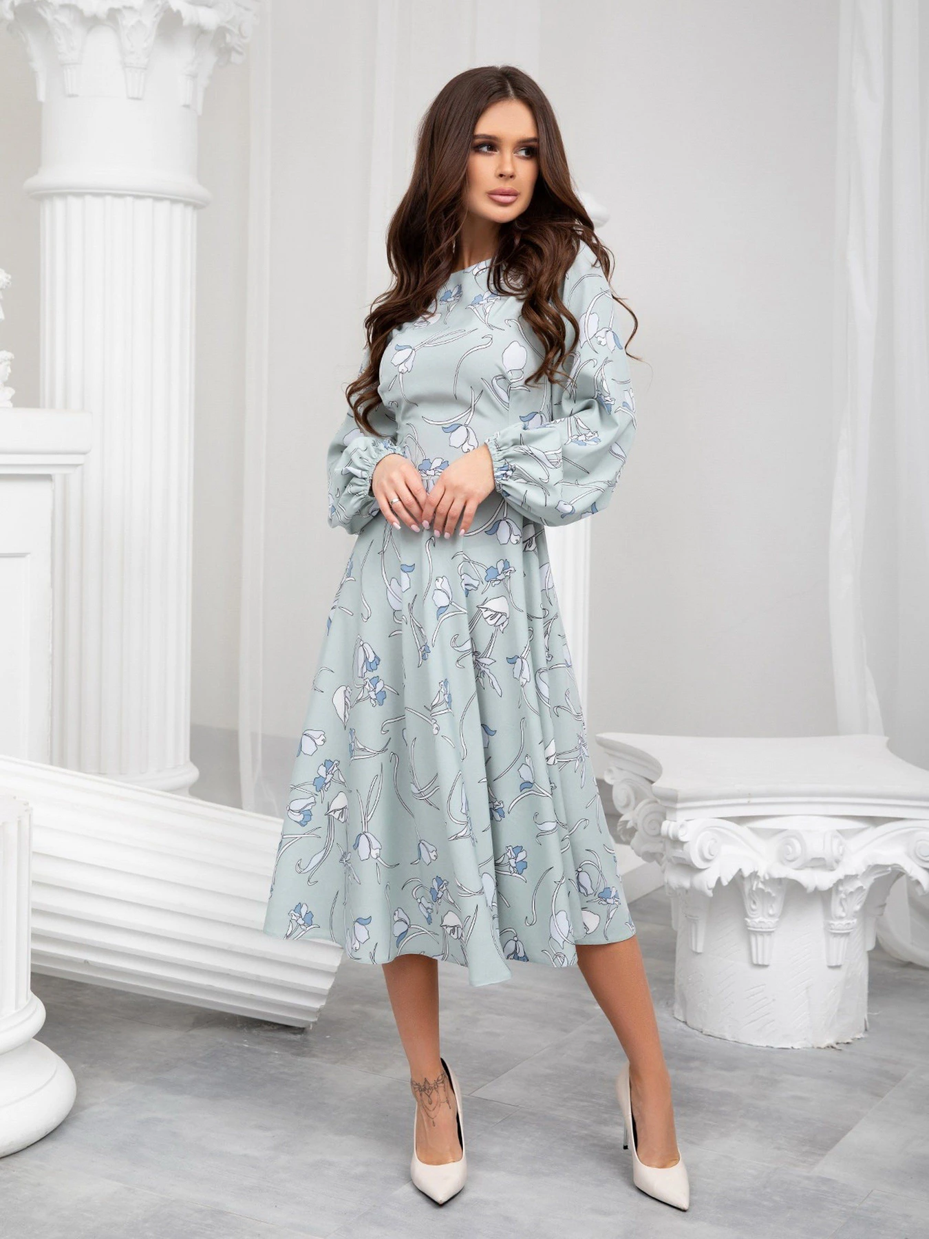 Платья ISSA Plus модель 13211_mint Платья ISSA Plus модель 13211_mint Фото