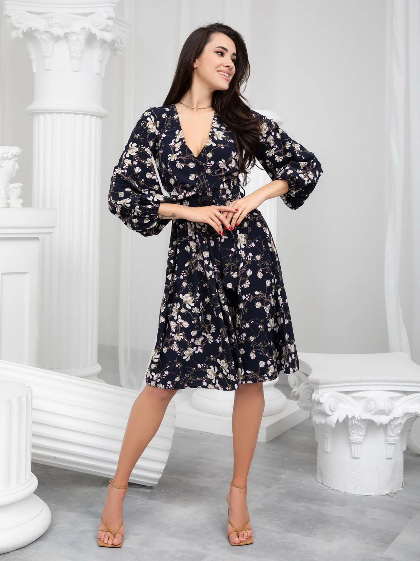 Платья ISSA Plus модель 13213_blue Платья ISSA Plus модель 13213_blue Фото