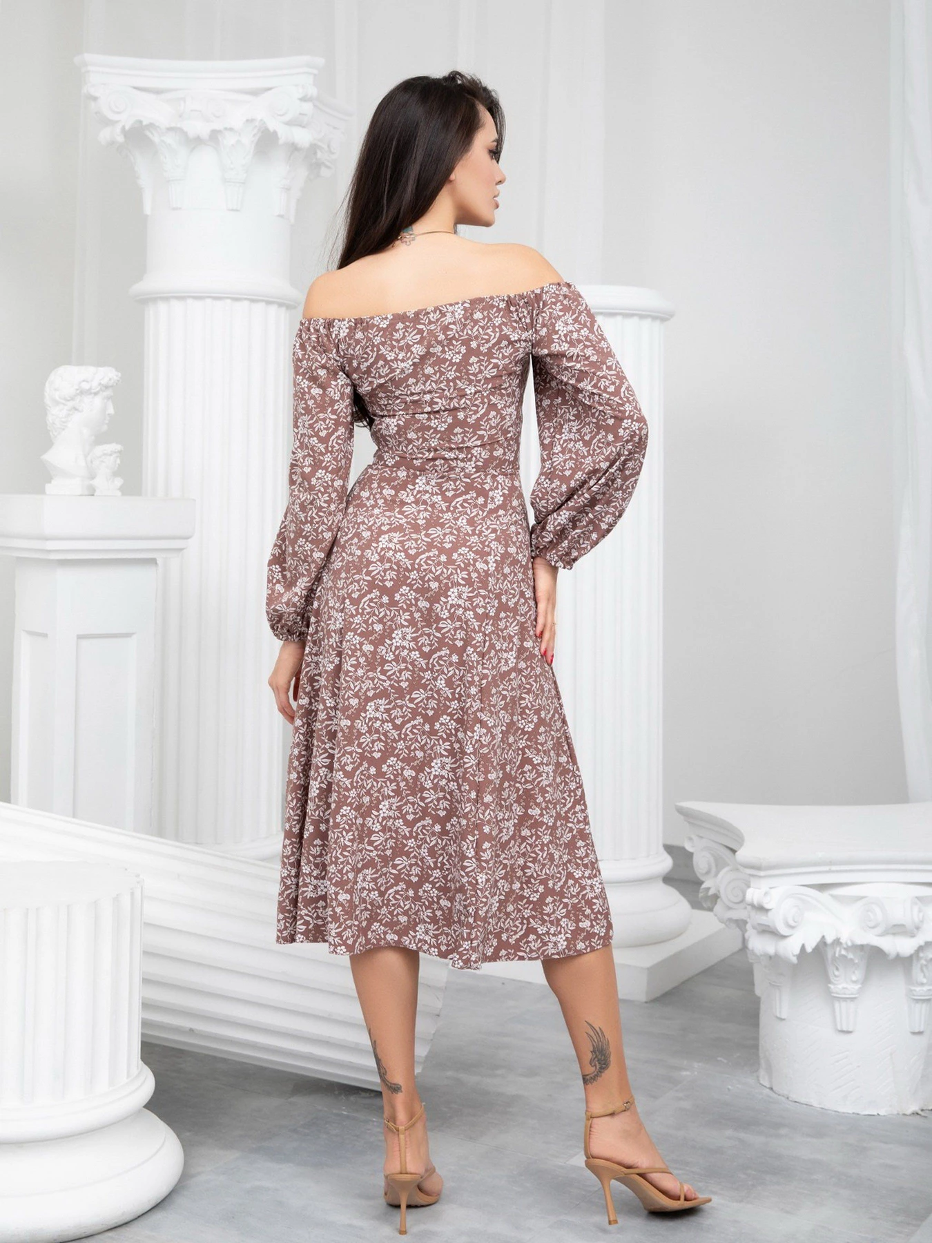 Платья ISSA Plus модель 13232_brown Платья ISSA Plus модель 13232_brown Фото