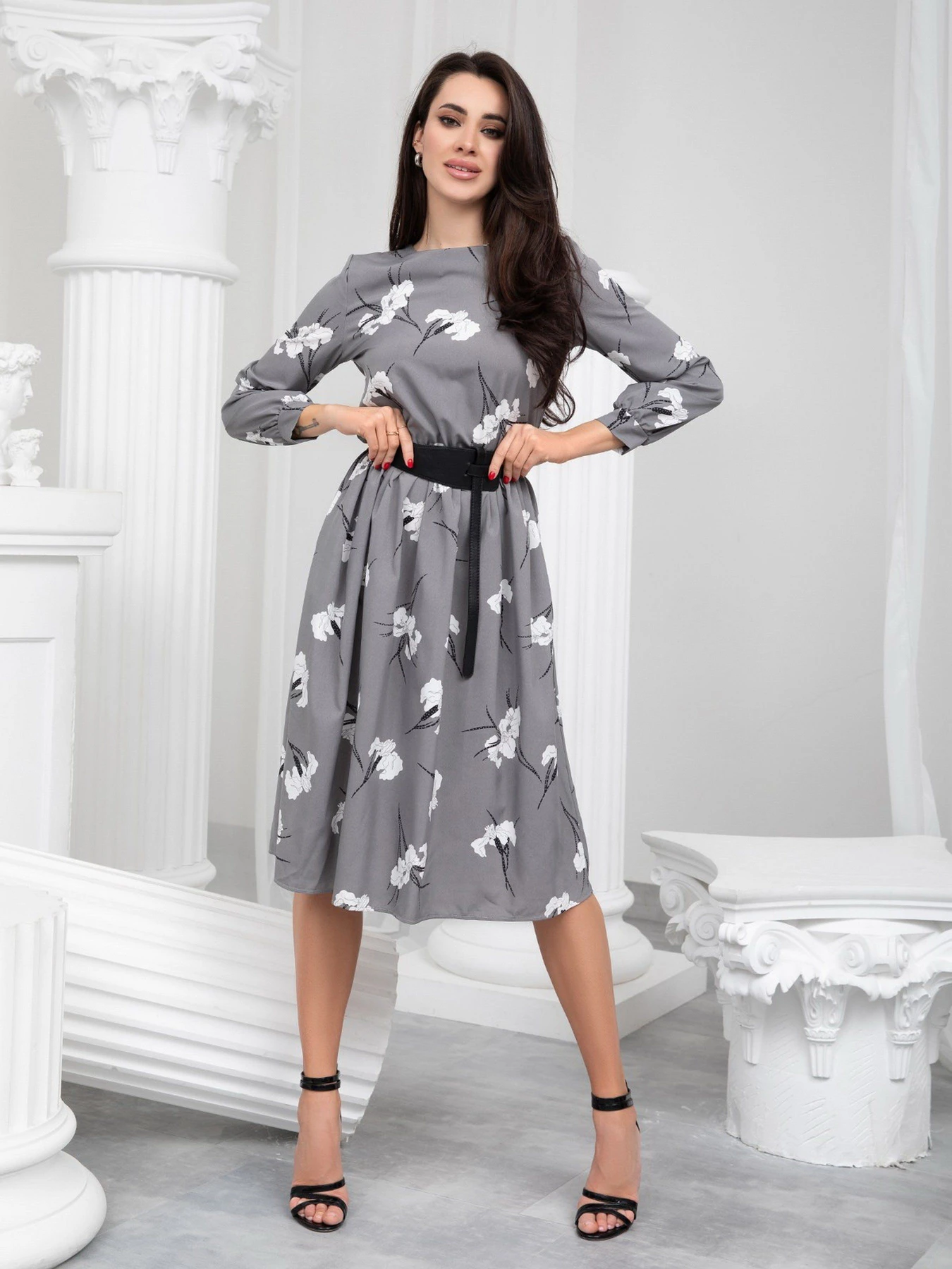 Платья ISSA Plus модель 13233_grey Платья ISSA Plus модель 13233_grey Фото