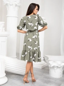 Платья ISSA Plus модель 13234_khaki Фото