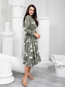 Платья ISSA Plus модель 13236_khaki Фото