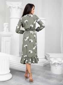 Платья ISSA Plus модель 13236_khaki Фото