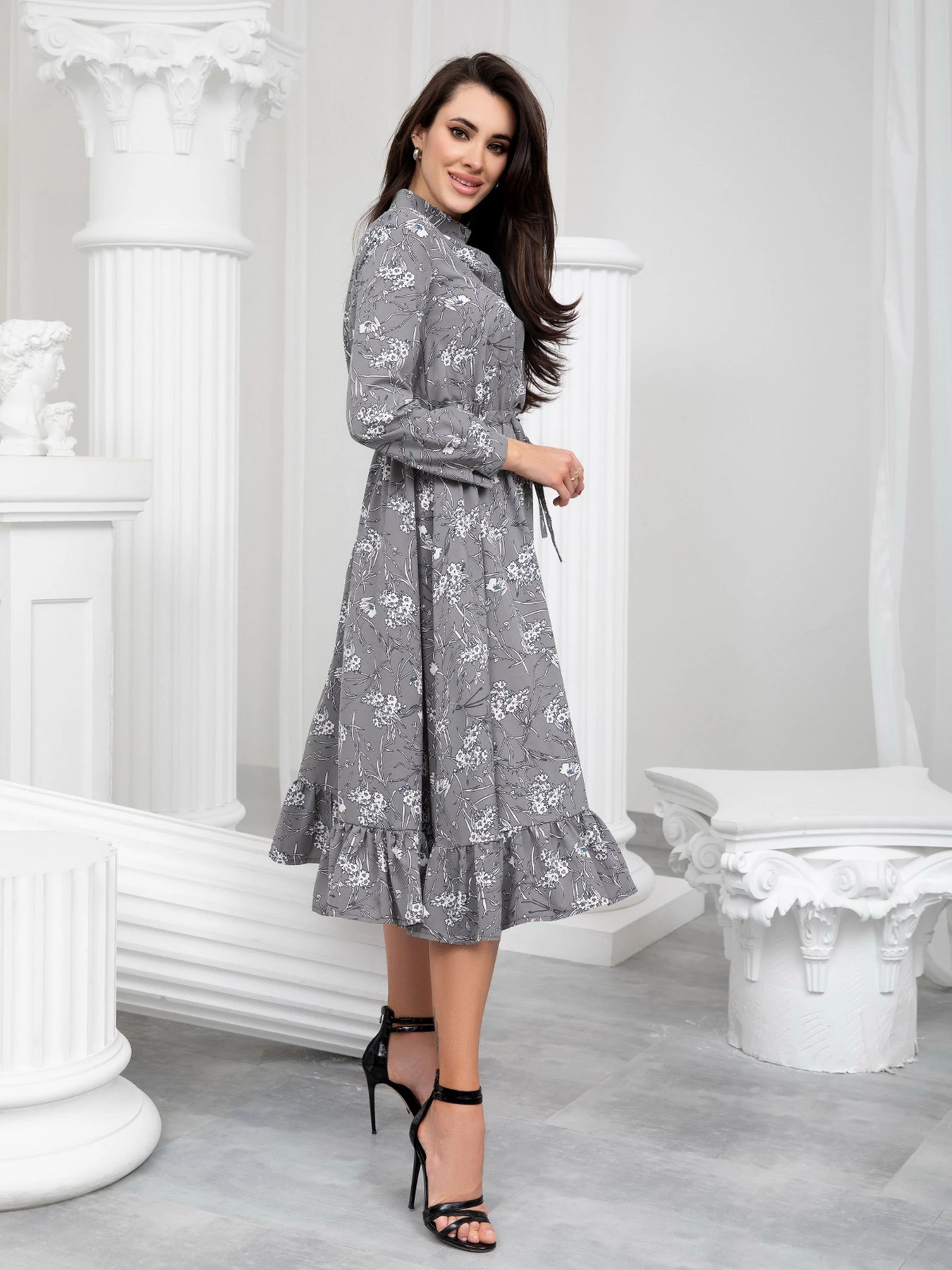 Платья ISSA Plus модель 13237_grey Платья ISSA Plus модель 13237_grey Фото