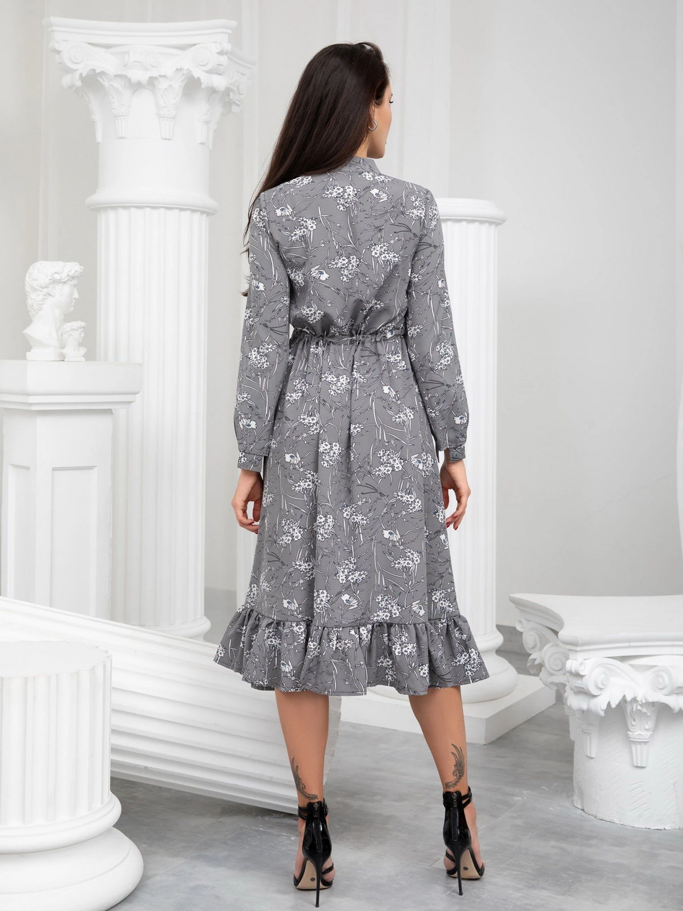 Платья ISSA Plus модель 13237_grey Платья ISSA Plus модель 13237_grey Фото