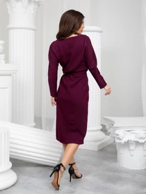 Сукні ISSA Plus модель 13242_burgundy Фото