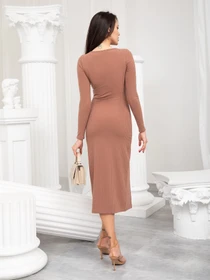 Сукні ISSA Plus модель 13244_brown Фото