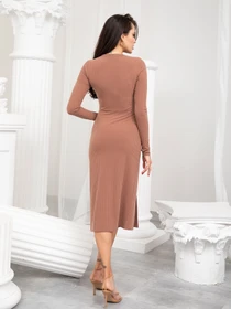 Сукні ISSA Plus модель 13245_brown Фото
