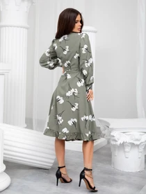 Сукні ISSA Plus модель SA-389_khaki Фото