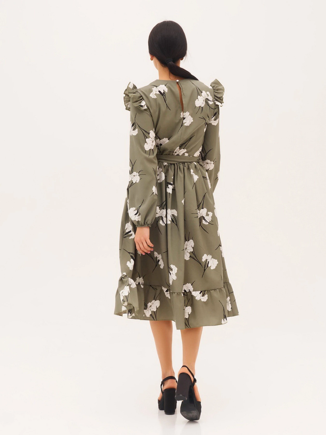 Платья ISSA Plus модель 13299_khaki Фото