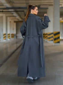 Пальта та плащі ISSA Plus модель 15862_темно_серый Фото